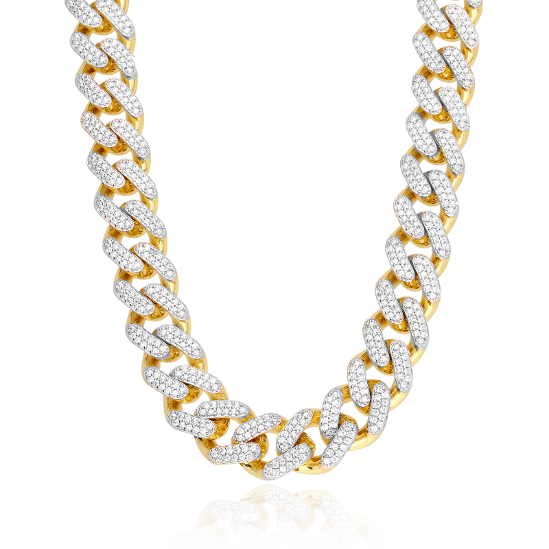 CADENA "NORMAN" ORO 18K Y CIRCONITAS