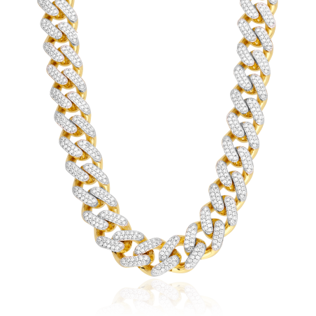 CADENA "NORMAN" ORO 18K Y CIRCONITAS