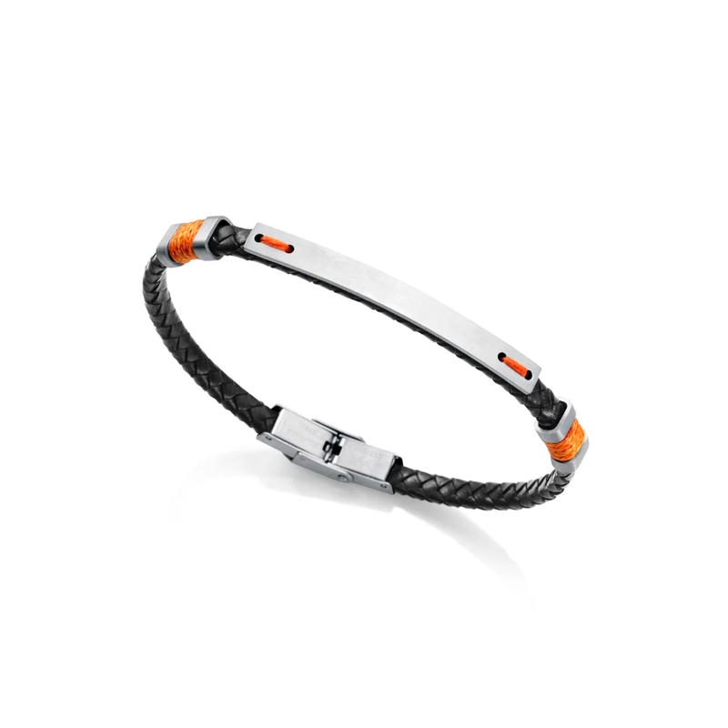Pulsera Viceroy acero y piel 1382P01013