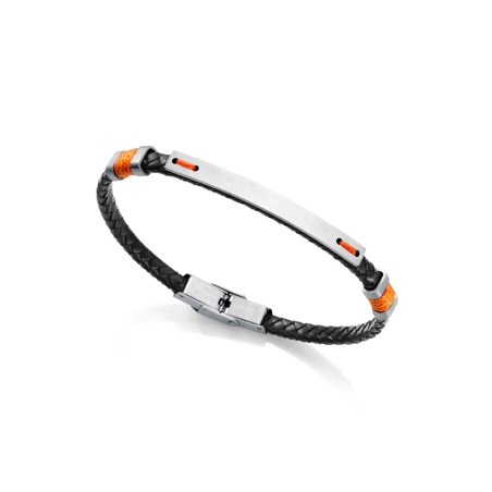 Pulsera Viceroy acero y piel 1382P01013
