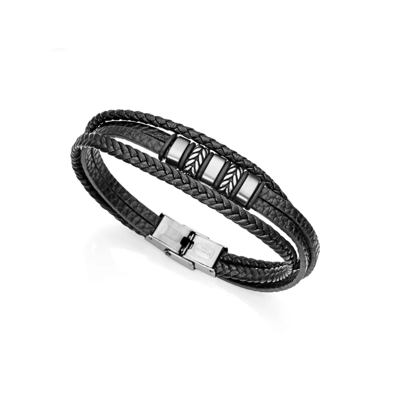 Pulsera Viceroy acero y piel 1472P01010