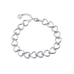 Pulsera Viceroy plata y corazones 2325P000-30