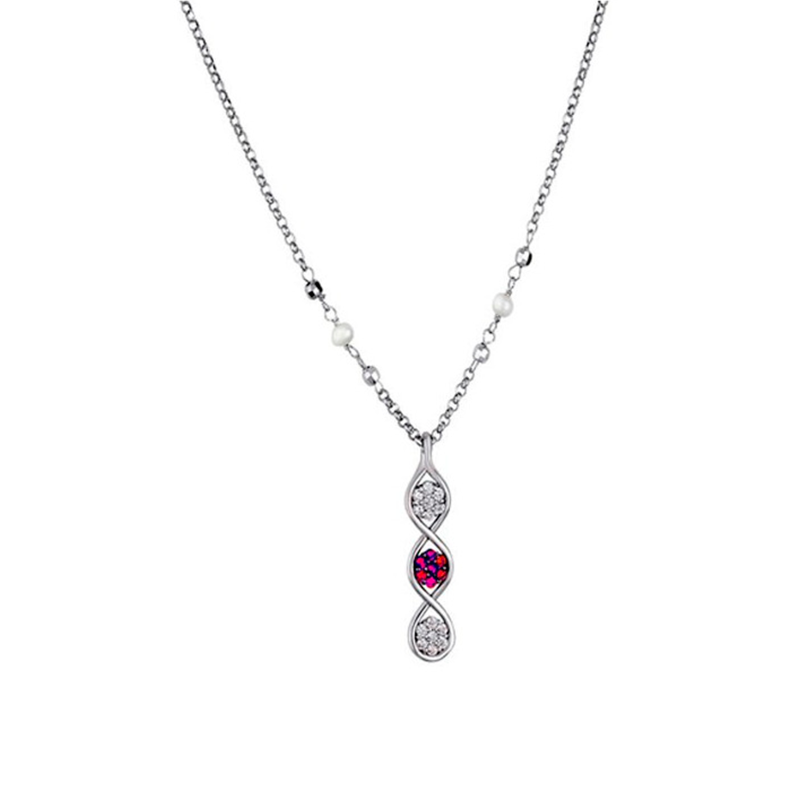 Collar Lotus Silver Circulos Y Flores LP1514-1/2