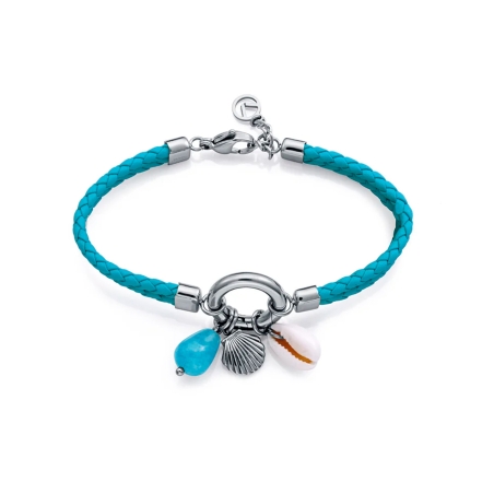 Pulsera Viceroy acero y piel 14285P01013