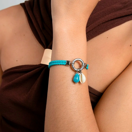 Pulsera Viceroy acero y piel 14285P01013