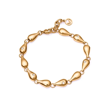Pulsera Viceroy acero dorado y circonitas 75314P01012