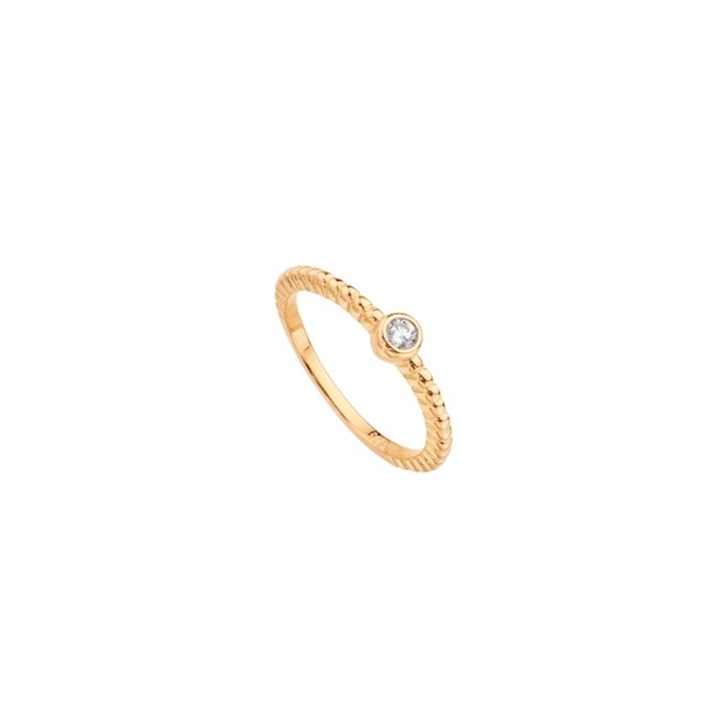 Anillo Itemporality Basic Plata Baño Oro Y Circonita SRN-201-007-12