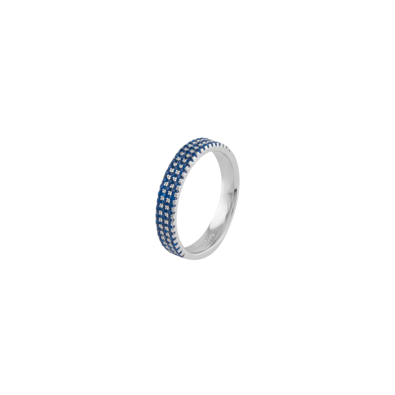 Anillo Itemporality Plata Y Circonitas Azules Anillo Itemporality Plata Y Circonitas Azules