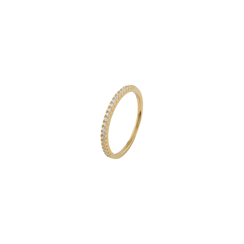 Anillo Itemporality Basic Plata Baño Oro Y Circonitas SRN-201-100-14