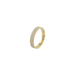 Anillo Itemporality Serena Plata Baño Oro Y Circonitas SRN-201-099-14