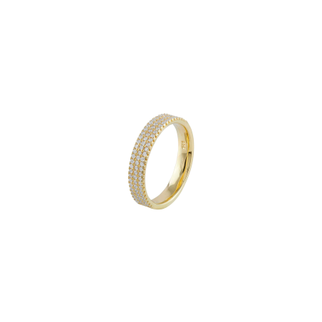 Anillo Itemporality Serena Plata Baño Oro Y Circonitas SRN-201-099-14