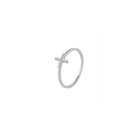Anillo Itemporality Cruz Plata Y Circonitas SRN-101-102-12