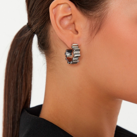 Pendientes Calvin Klein acero y circonitas 35000237
