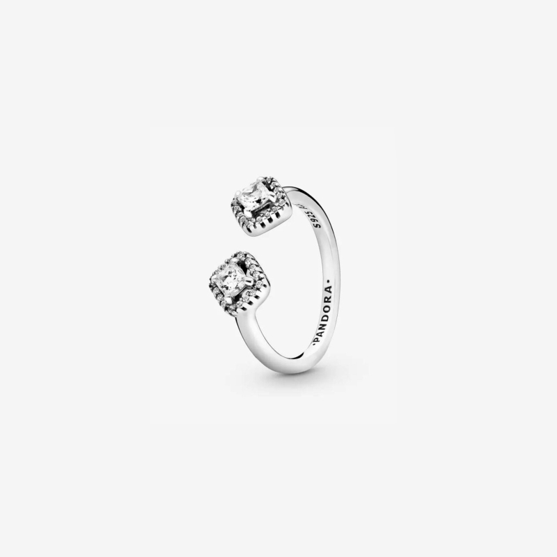 Anillo Pandora Abierto Cuadrados 198506C01