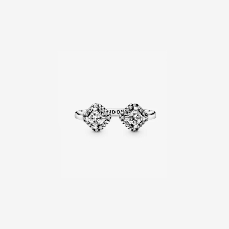 Anillo Pandora Abierto Cuadrados 198506C01