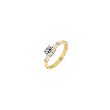 Anillo Itemporality Plata Baño Oro Circonitas SRN-201-118