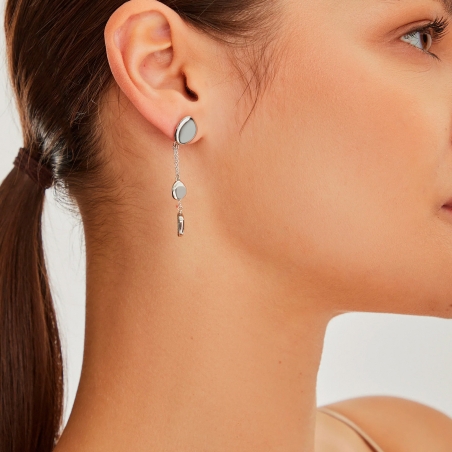 Pendientes Calvin Klein acero y circonitas 35000211