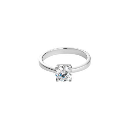 Anillo Itemporality Plata Y Circonita Central  SRN-101-094