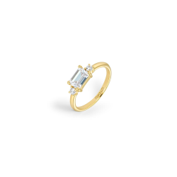 Anillo Itemporality Plata Baño Oro Y Circonitas SRN-201-127-16