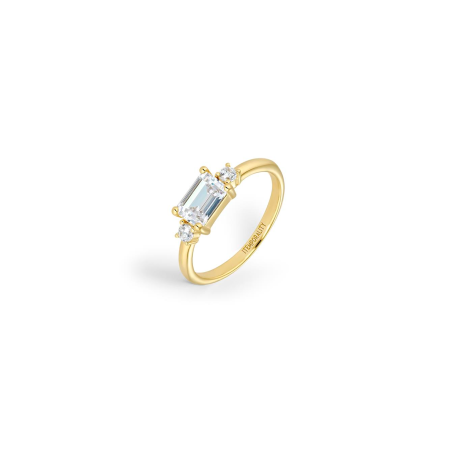 Anillo Itemporality Plata Baño Oro Y Circonitas SRN-201-127-16