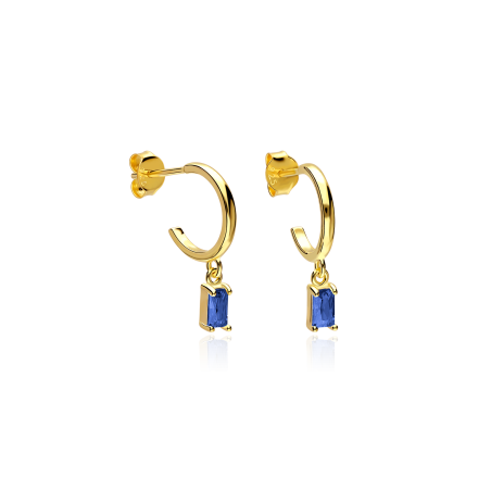 Aros Plata primera ley y circonita azul "Natalim"
