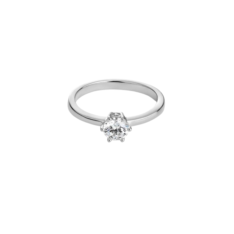 Anillo Itemporality Plata Y Circonita Central  SRN-101-090-16