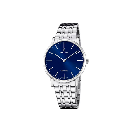 Reloj Festina Acero Swiss Made Esfera Azul F20045/3