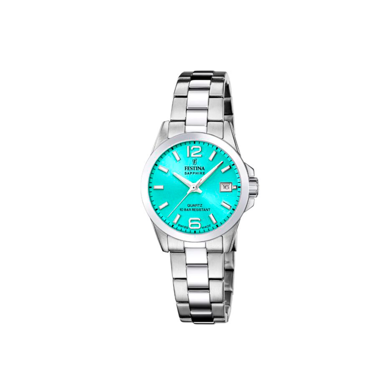 Reloj Festina Swiss Made Acero Esfera Turquesa F20049/4