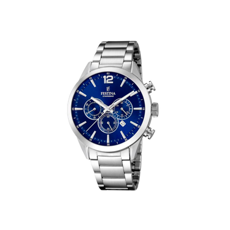 Reloj Festina Acero Timeless Chronograp Esfera Azul F20343/7