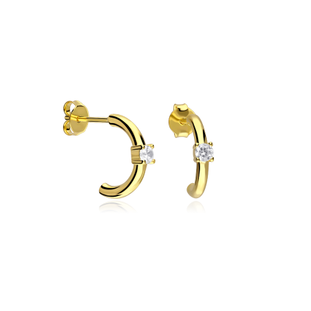 Pendientes Plata primera ley y circonita blanca "Maily"