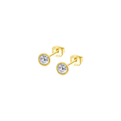 Pendients Lotus Silver Essentials Plata Baño Oro Y Circonitas LP2001-4/3