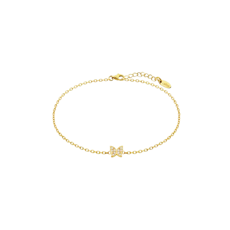 Pulsera Lotus Silver Plata Baño Oro Mariposa LP3051-2/2