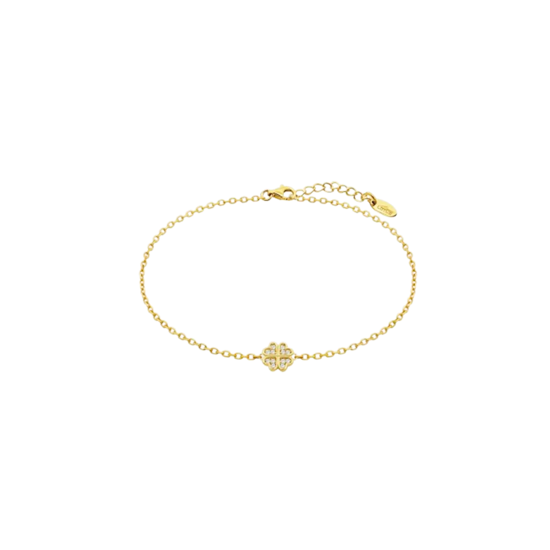 Pulsera Lotus Silver Plata Baño Oro Trébol LP3052-2/2