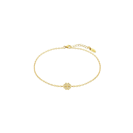 Pulsera Lotus Silver Plata Baño Oro Trébol LP3052-2/2