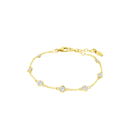 Pulsera Lotus Silver Plata Baño Oro Circonitas LP3451-2/3