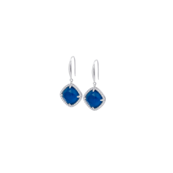 Pendientes Lotus Silver Circonita Azul LP3921-4/1