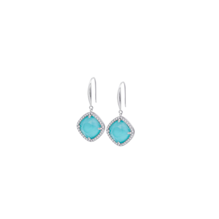Pendientes Lotus Silver Circonita Celeste LP3921-4/2
