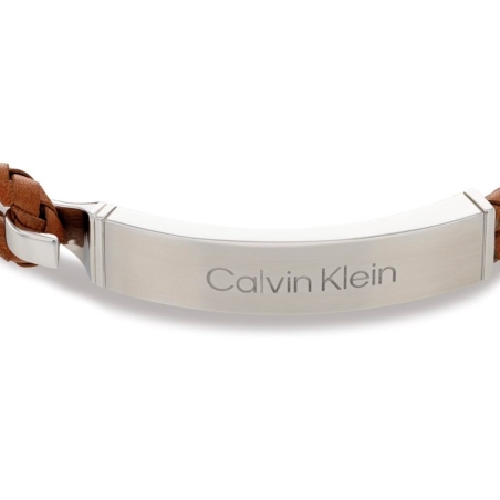 Pulsera Calvin Klein acero y cuero 35000405