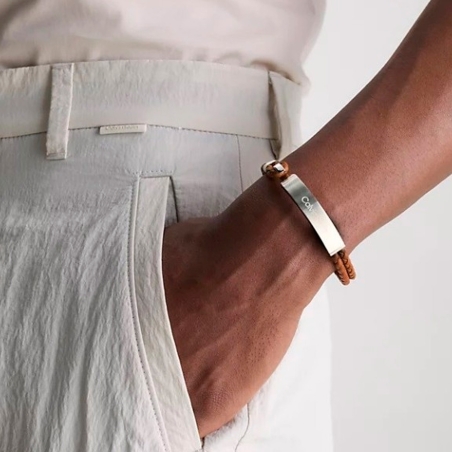 Pulsera Calvin Klein acero y cuero 35000405