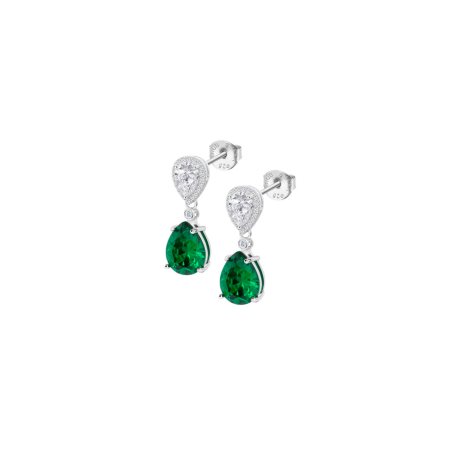 Pendientes Lotus Silver Colors Verde LP3788-4/3