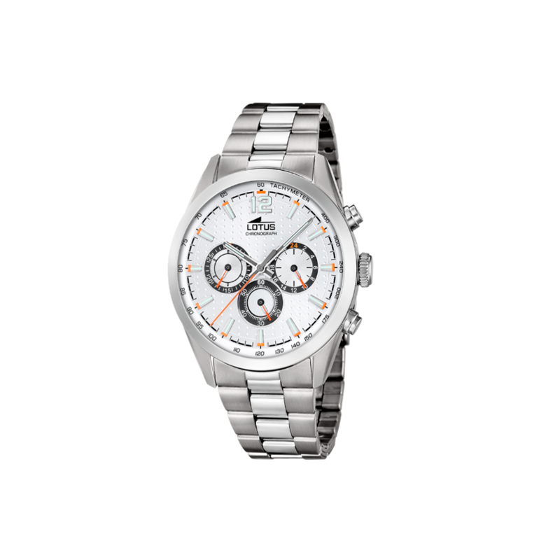 Reloj Lotus hombre plateado correa acero inoxidable 316L 18152/A