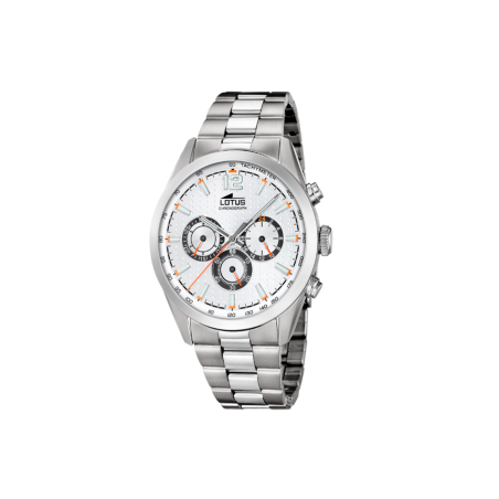 Reloj Lotus hombre plateado correa acero inoxidable 316L 18152/A