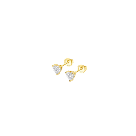 Pendientes Lotus Silver Baño Oro Corazón Y Circonita LP3833-4/2