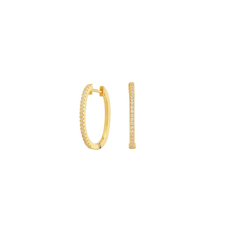 Pendientes Itemporality Plata Baño Oro Ovalado SEA-201-010-UU