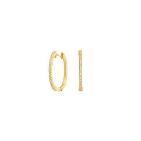 Pendientes Itemporality Plata Baño Oro Ovalado SEA-201-010-UU