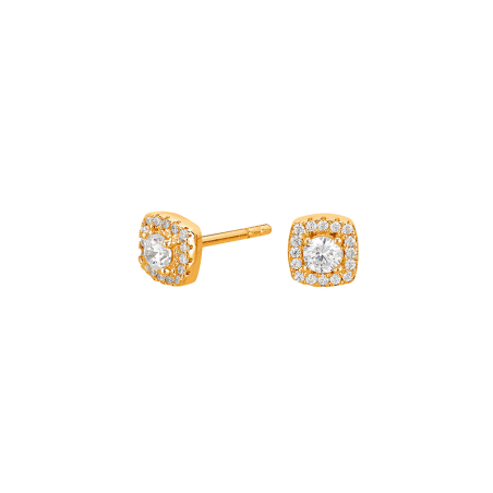 Pendientes Itemporality Plata Baño Oro Rosetón SEA-201-017-UU