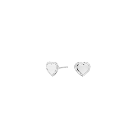 Pendientes Itemporality Plata Corazón Y Circonitas SEA-101-059-UU