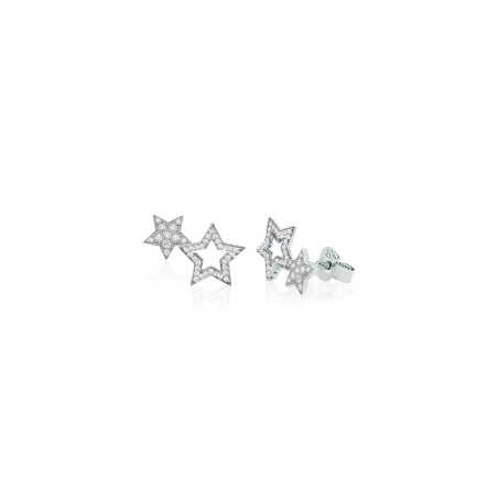 Pendientes Itemporality Plata Estrellas  Y Circonitas SEA-101-178-UU