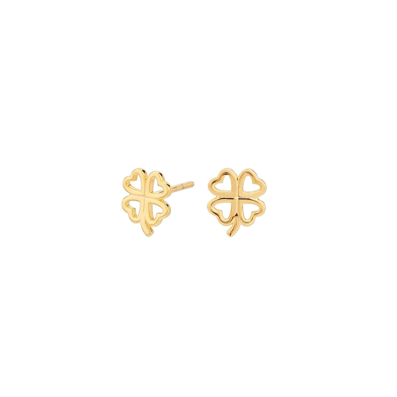 Pendientes Itemporality Plata Baño Oro Trébol SEA-201-057-UU