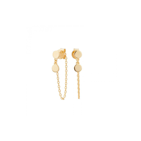 Pendientes Itemporality Plata Baño Oro Cadena SEA-201-057-UU